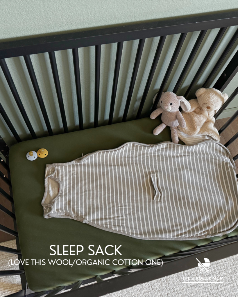 sleep sack in crib