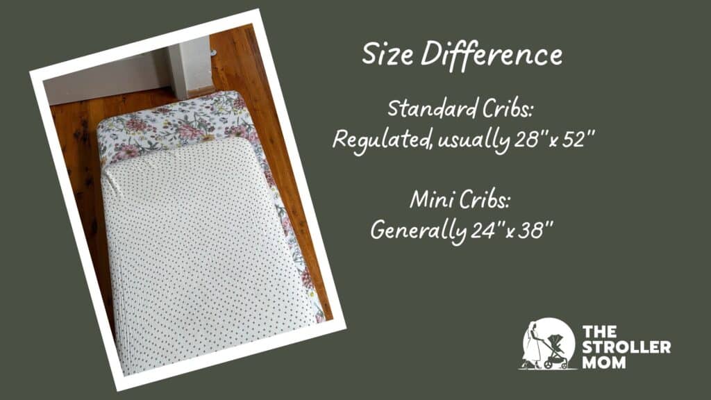 Mini Crib size and Standard Crib size