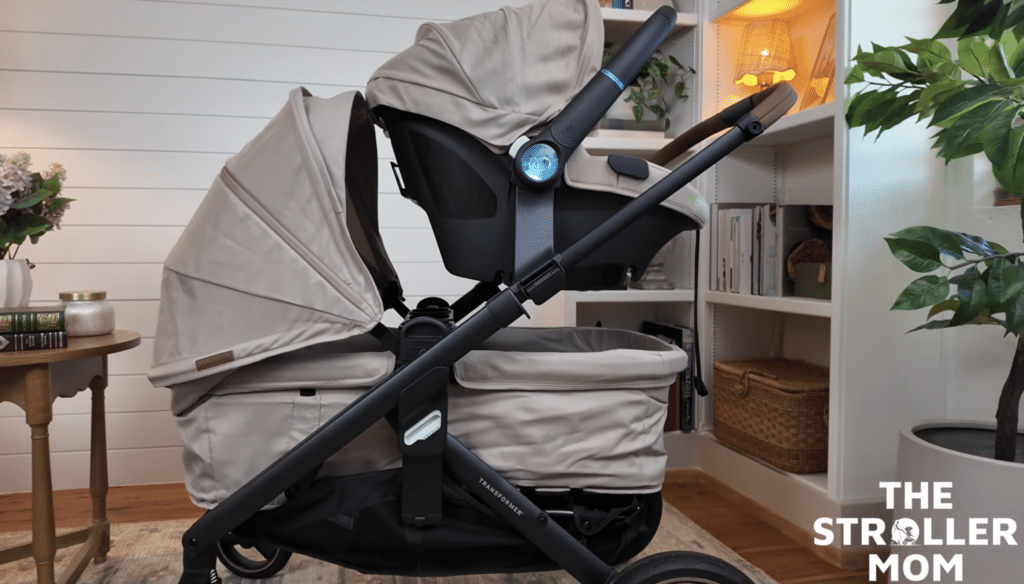 Evenflo Transformer with a car seat and wagon
