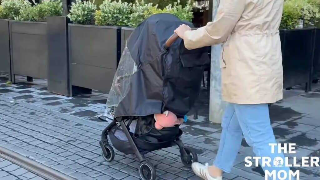 Mockingbird Travel Stroller with Rain Cover Attached