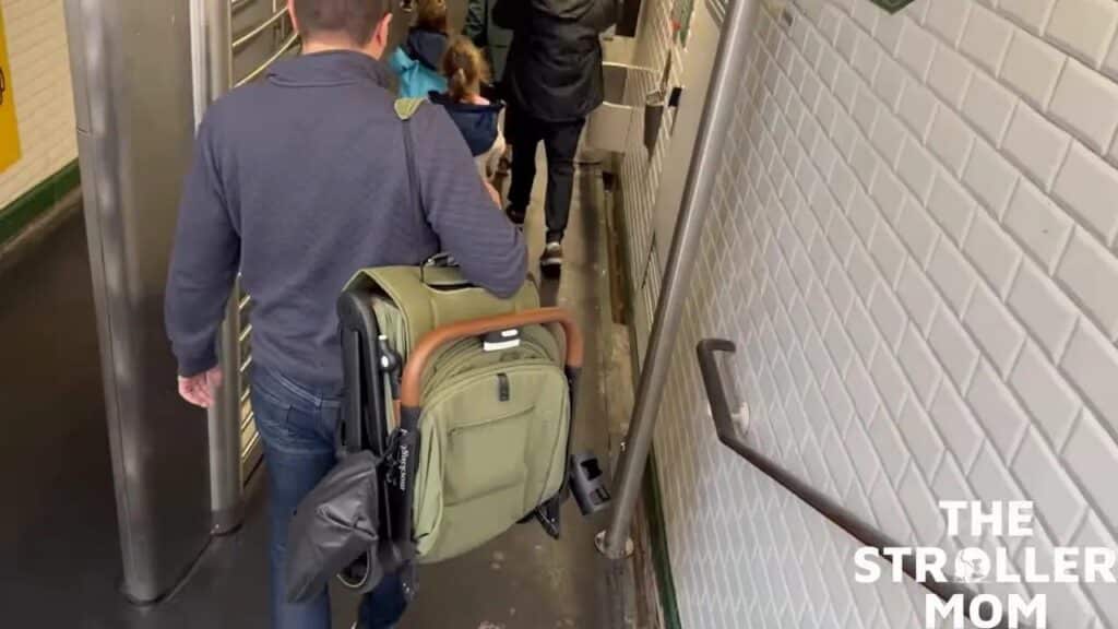 Mockingbird travel stroller in metro