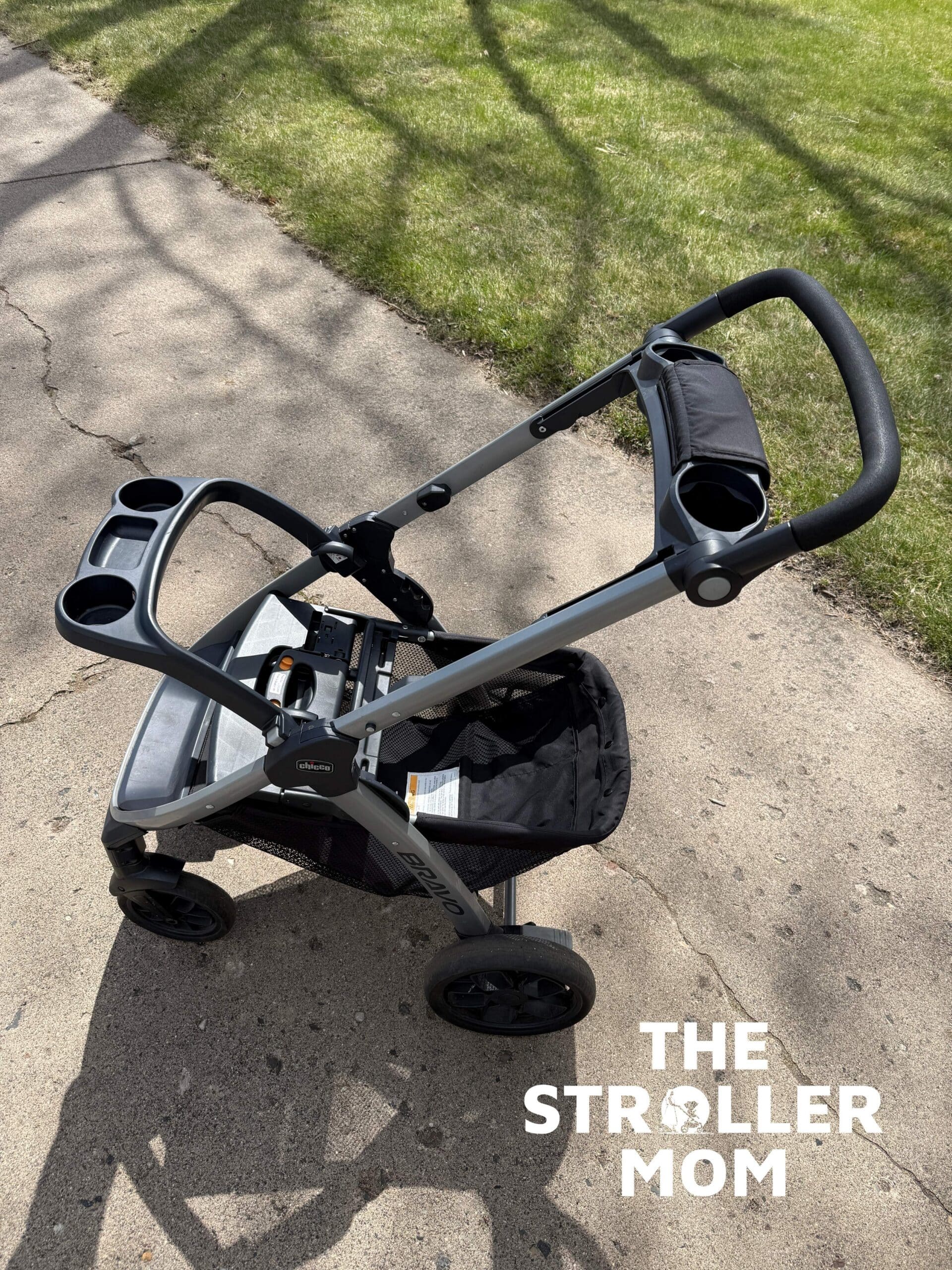 Chicco Bravo frame with the stroller seat removed