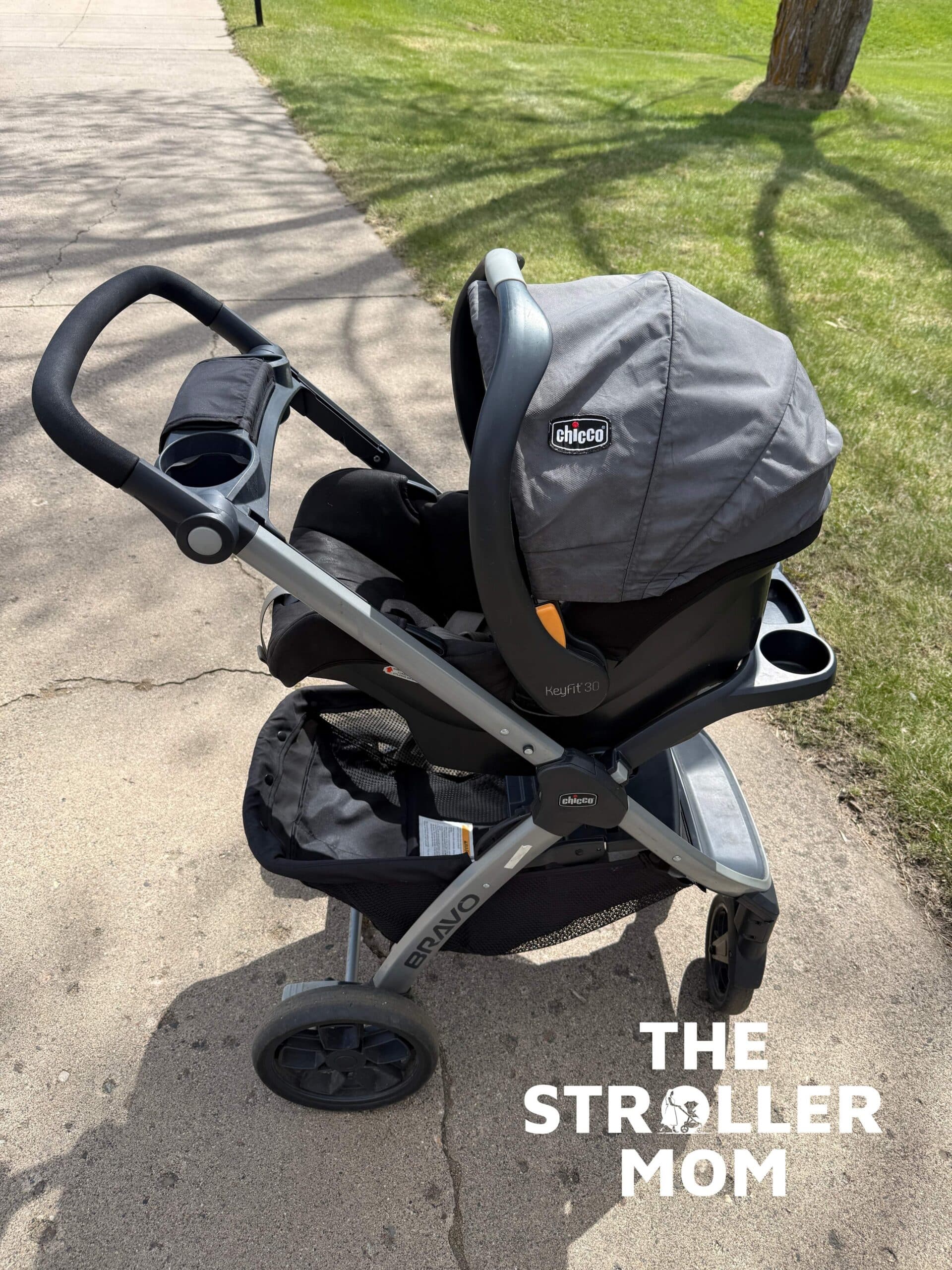 Chicco Bravo with KeyFit 30 infant car seat attached